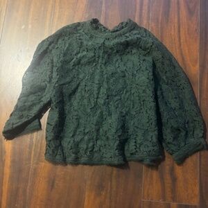 Zara Green Lace Top